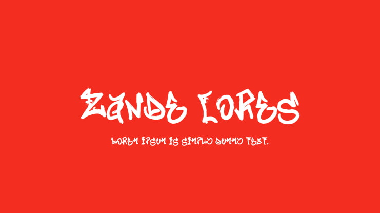 Zande Cores Font