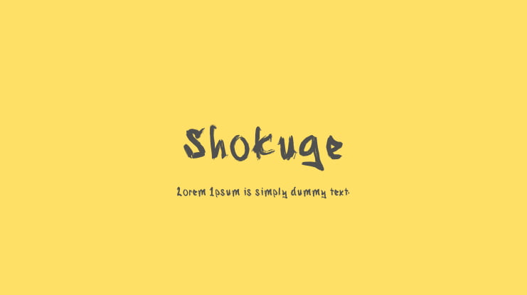 Shokuge Font