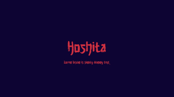 Hoshita Font