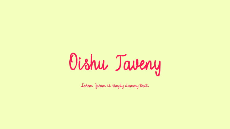 Oishu Taveny Font