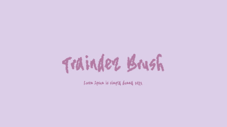 Traindez Brush Font