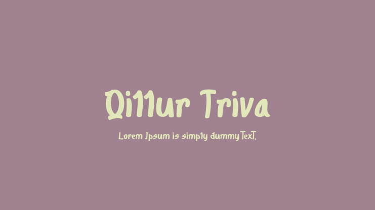 Qillur Triva Font