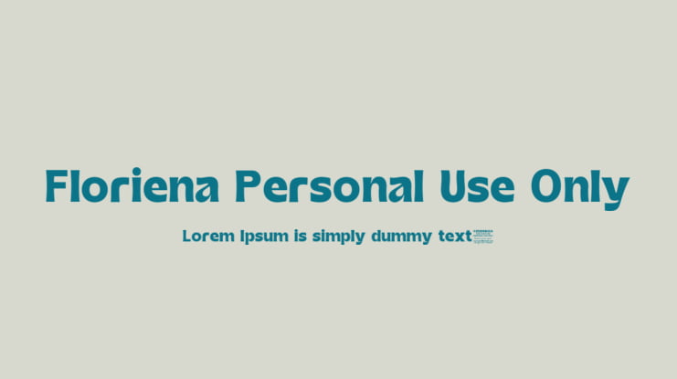 Floriena Personal Use Only Font