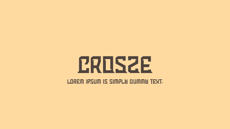 Crosze Font