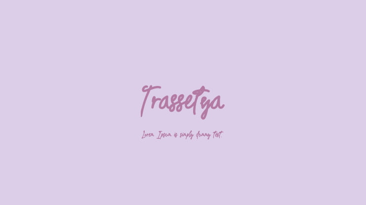 Trassetya Font