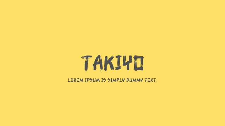 Takiyo Font