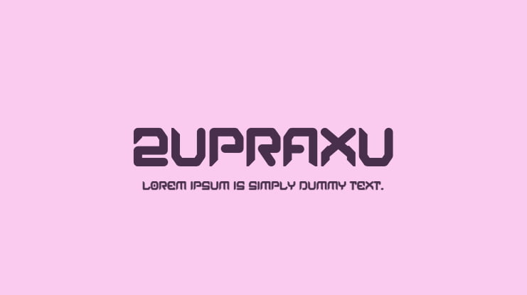 Zupraxu Font