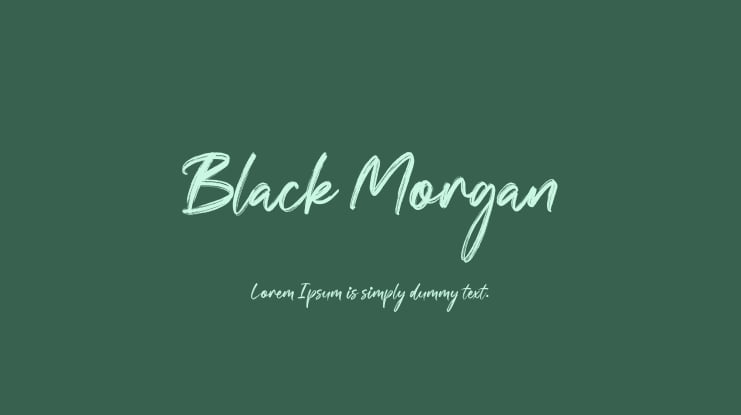 Black Morgan Font