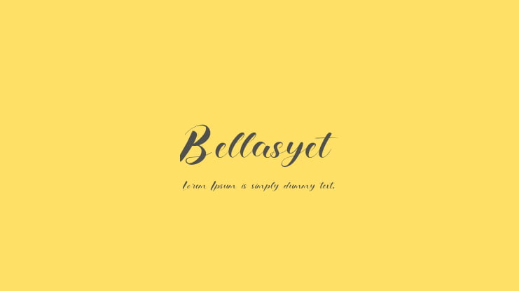 Bellasyet Font