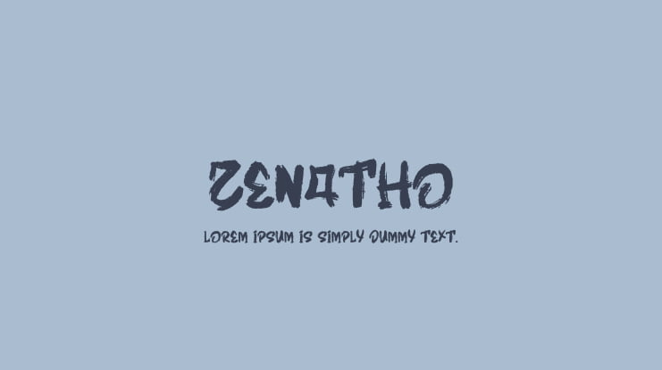 Zenatho Font