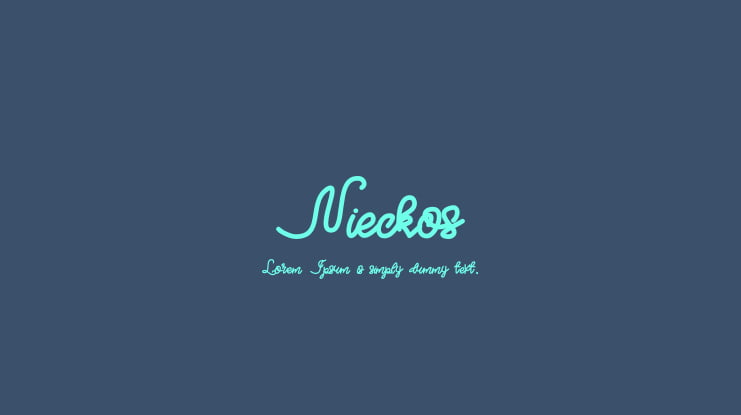 Nieckos Font