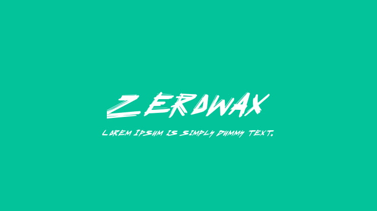 Zerowax Font