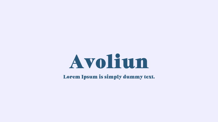 Avoliun Font