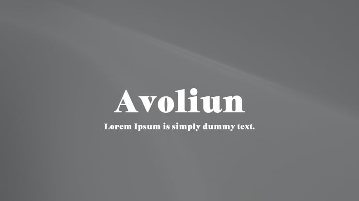 Avoliun Font