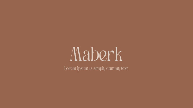 Maberk Font