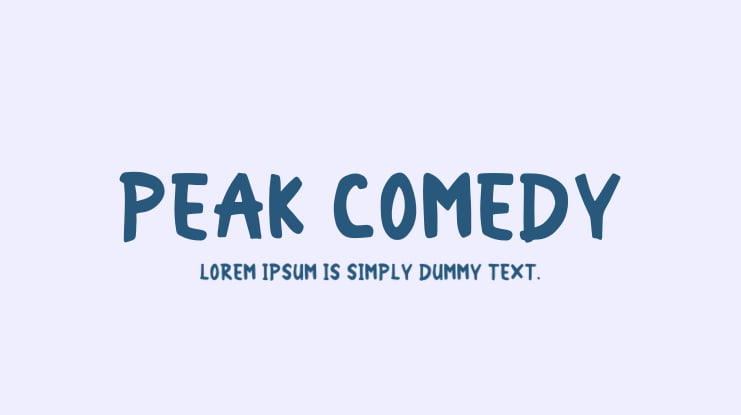 Peak Comedy Font Family