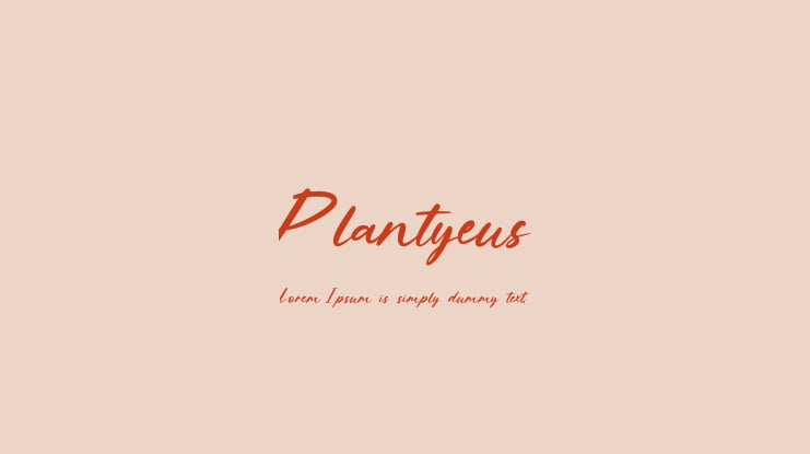 Plantyeus Font