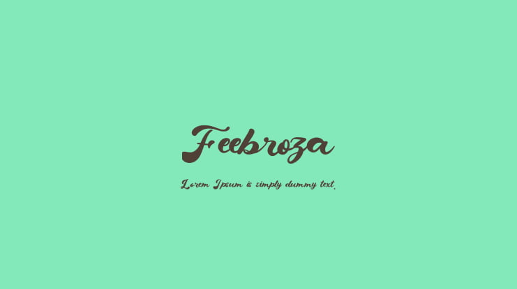 Feebroza Font