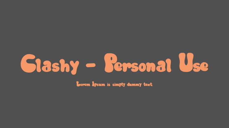 Clashy - Personal Use Font