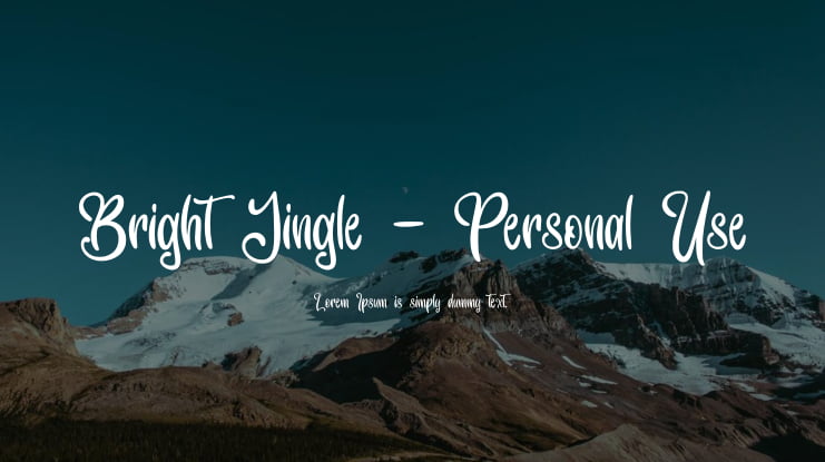 Bright Jingle - Personal Use Font