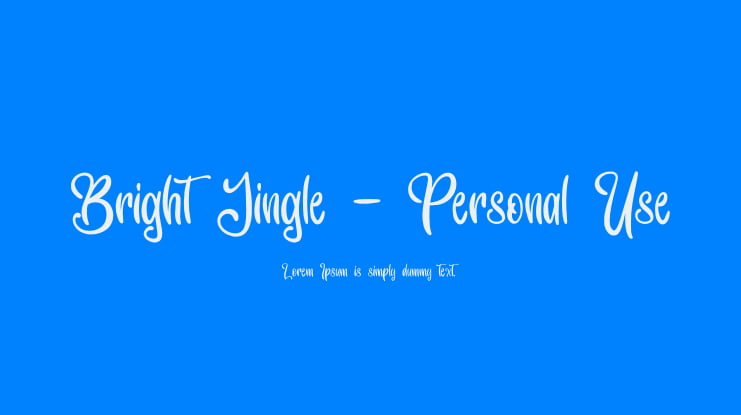 Bright Jingle - Personal Use Font