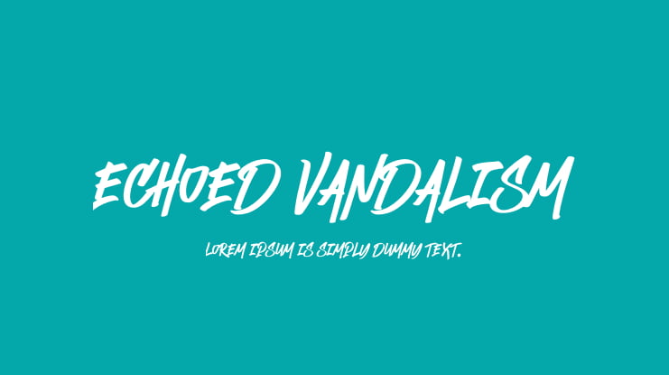 Echoed Vandalism Font