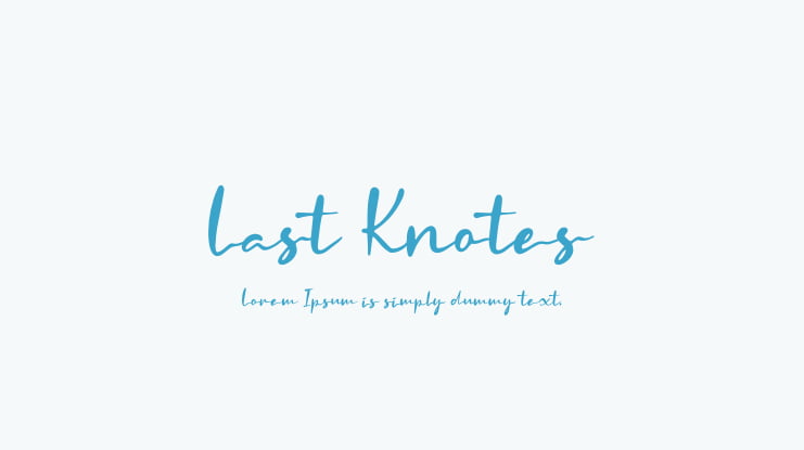 Last Knotes Font