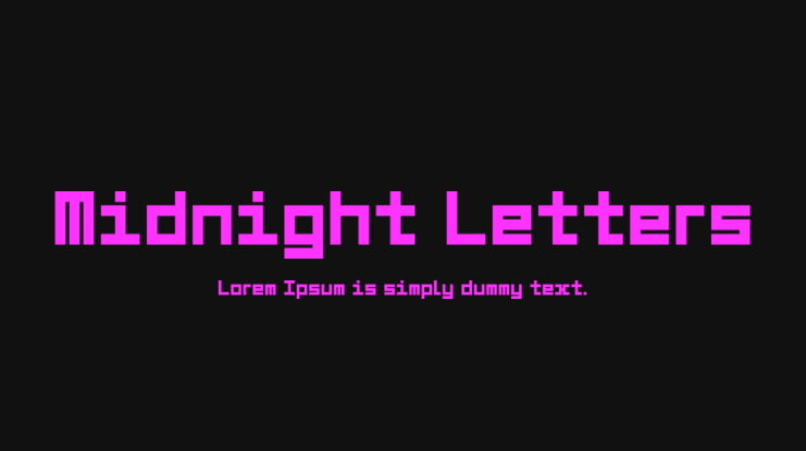 Midnight Letters Font Family