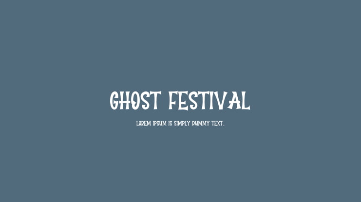 Ghost Festival Font