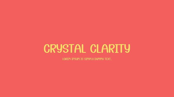 Crystal Clarity Font