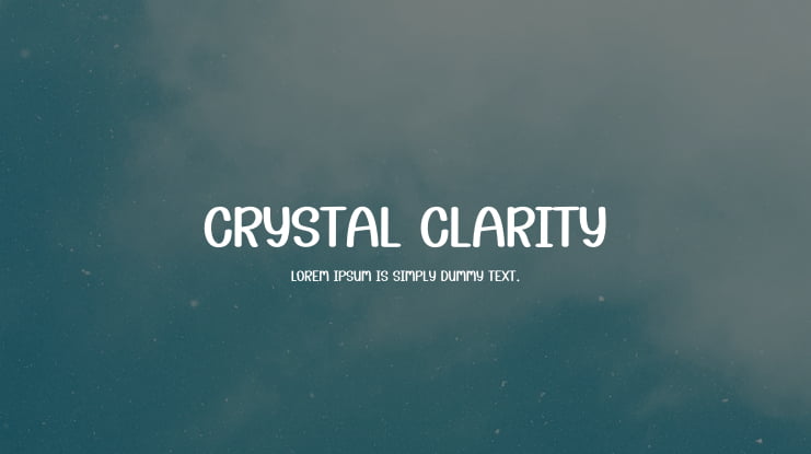 Crystal Clarity Font