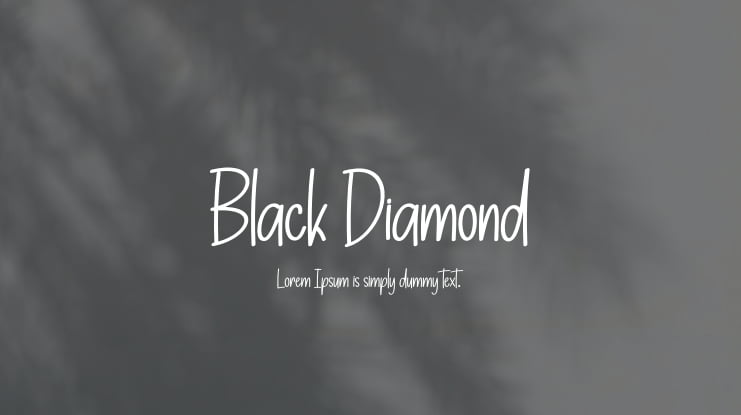 Black Diamond Font