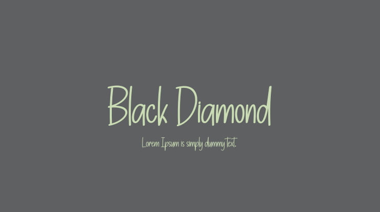 Black Diamond Font