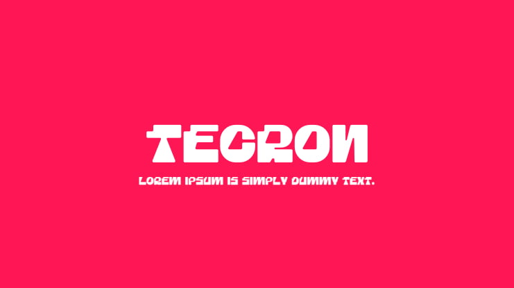 TECRON Font