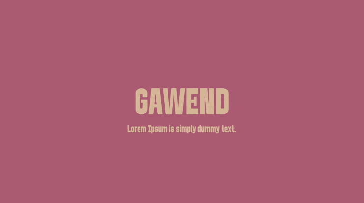 GAWEND Font