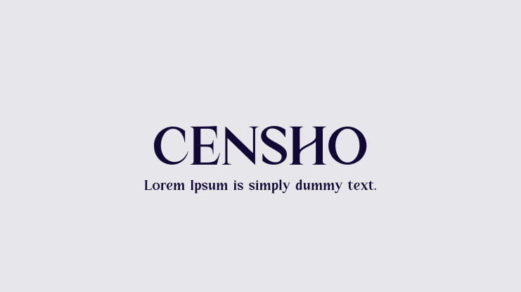 CENSHO Font