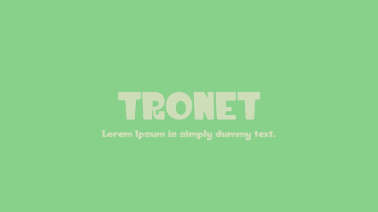 TRONET Font