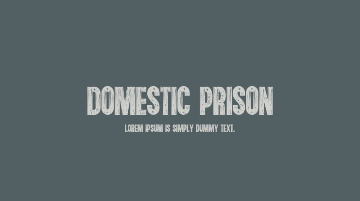 Domestic Prison Font Family