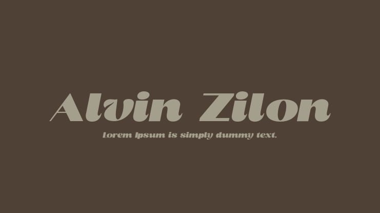 Alvin Zilon Font