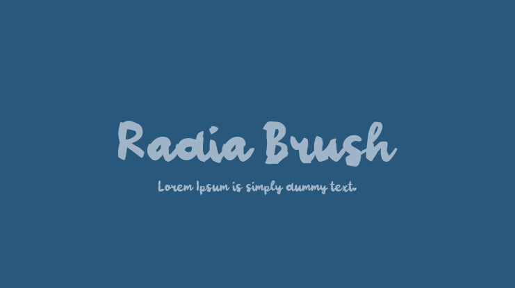 Radia Brush Font