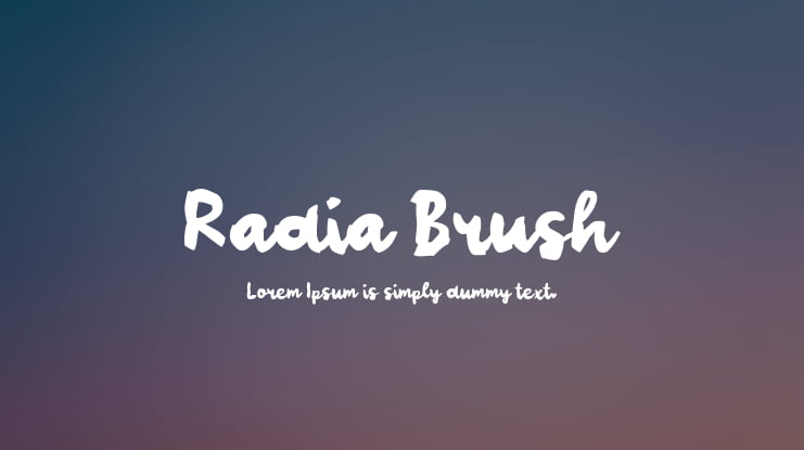 Radia Brush Font