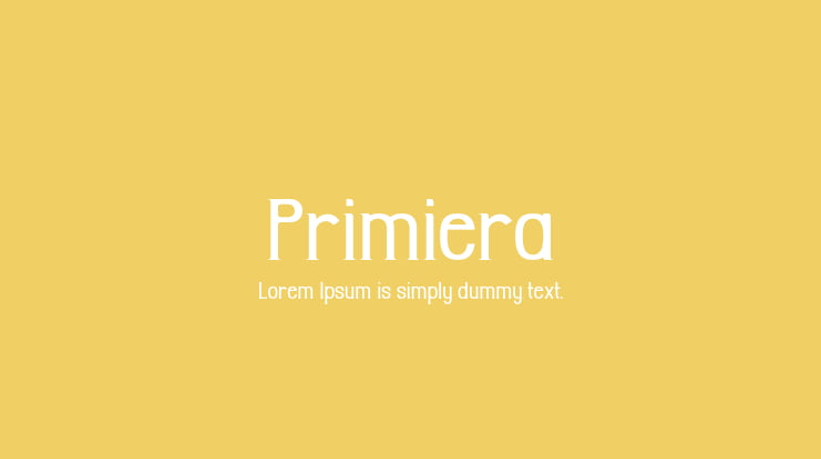 Primiera Font Family