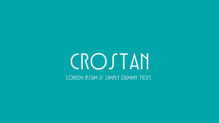 Crostan Font Family