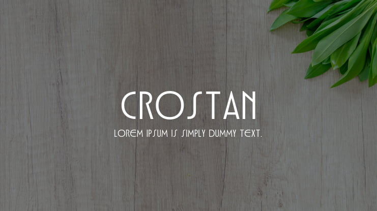 Crostan Font Family