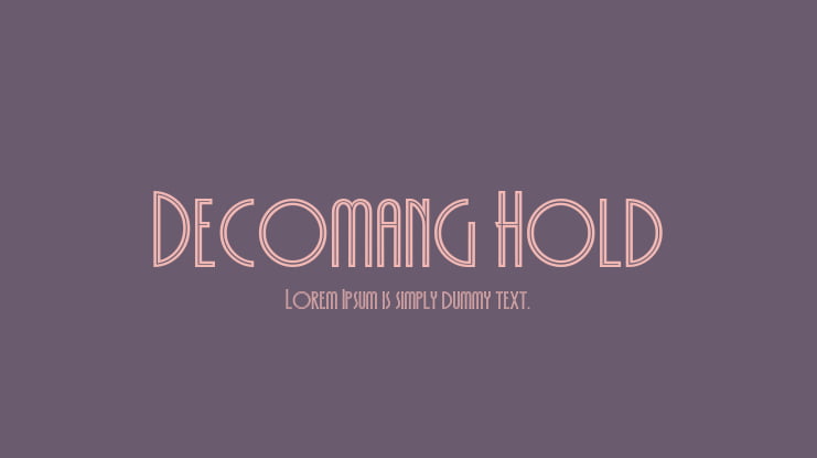 Decomang Hold Font