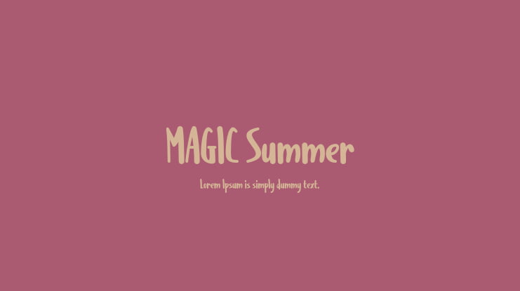 MAGIC Summer Font