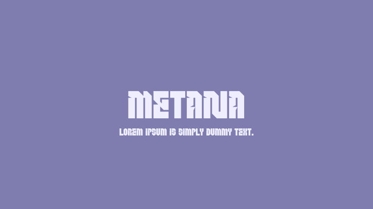 METANA Font Family