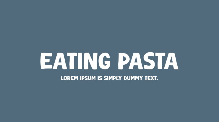 Eating Pasta Font