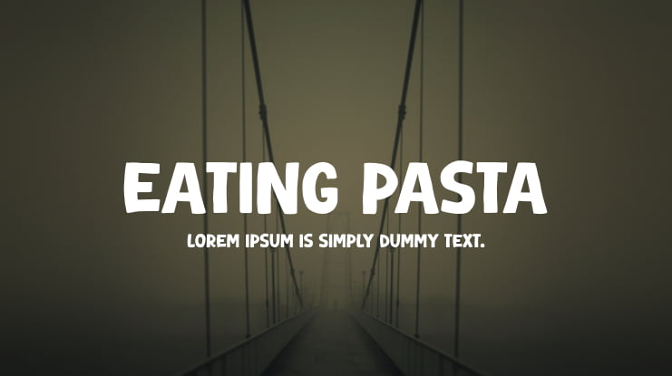 Eating Pasta Font