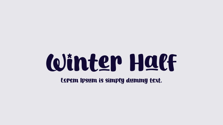 Winter Half Font